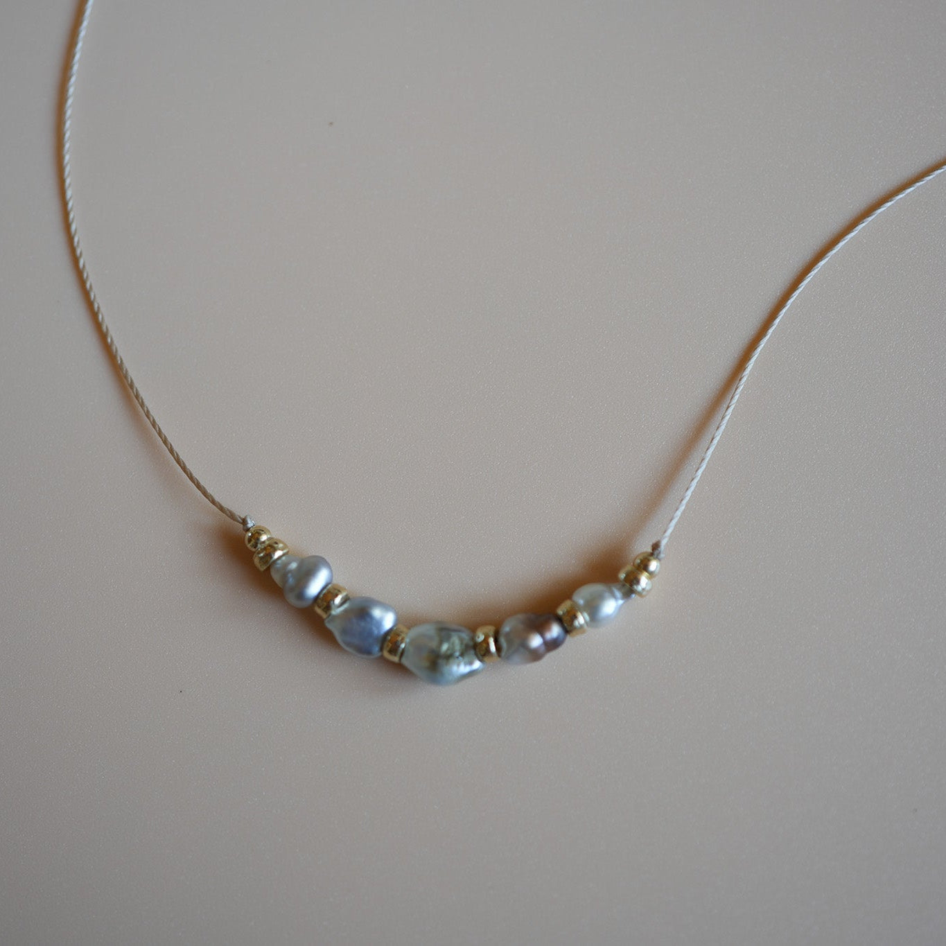 Petit Tahitian Keshi Pearl Necklace — handcrafted in Maui, Hawaii