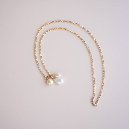 Southsea pearls necklace in a classic 14K gold chain