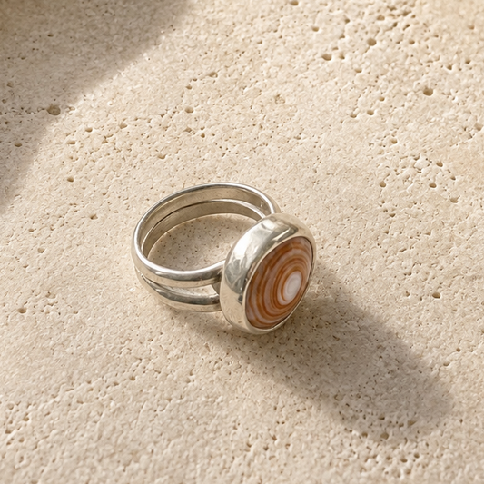 Double Band Puka Shell Ring — custom handmade by Studio Immersed, Maui Hawaii