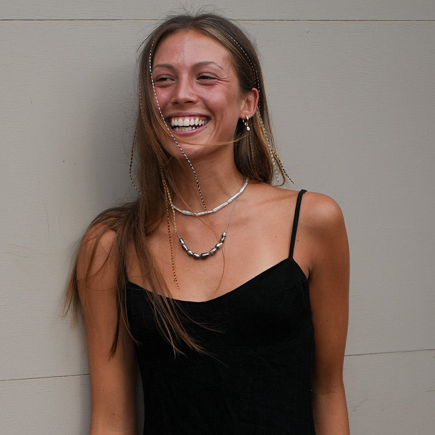 TAHITIAN KESHI HOOPS GOLD FILLED