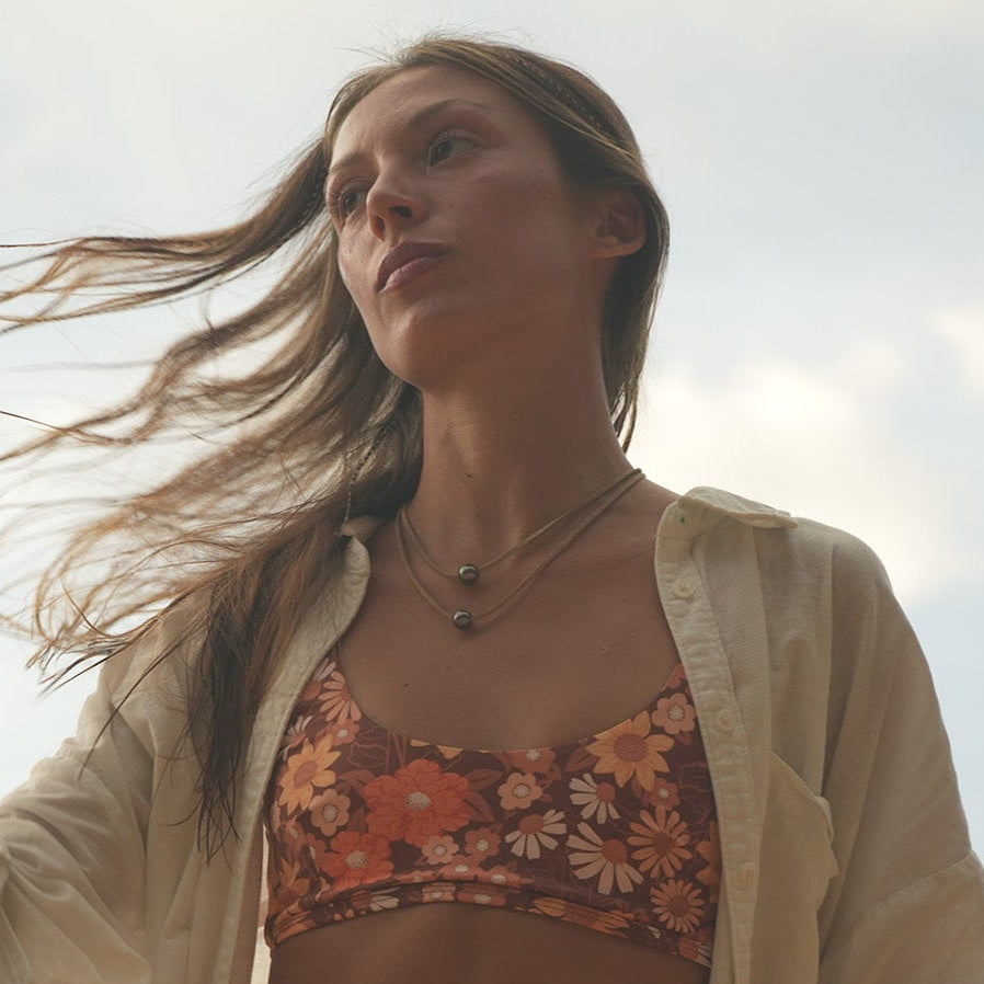 TAHITIAN PEARL ON SUEDE