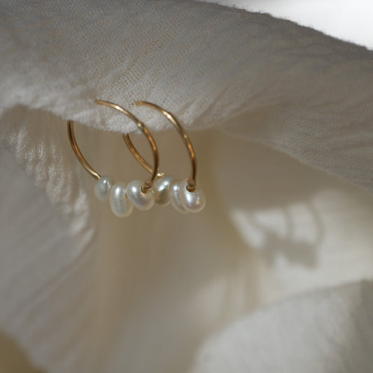 FRESHWATER GOLD FILLED EARRINGS