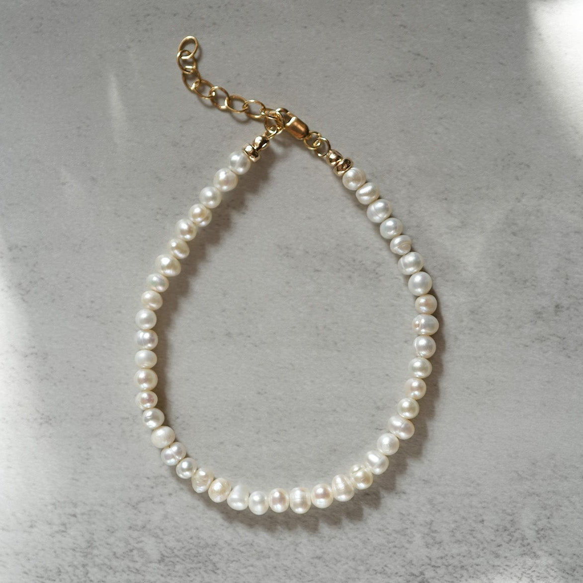 Classic White Freshwater Pearl Bracelet — handmade jewelry by Studio Immersed, Maui Hawaii