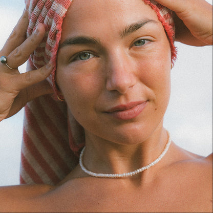 Classic White Freshwater Pearl Necklace — handcrafted in Maui, Hawaii